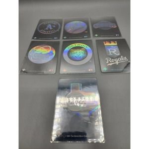 Baseball Holographic Team Logo Stickers lot of 7 Sticker Cards